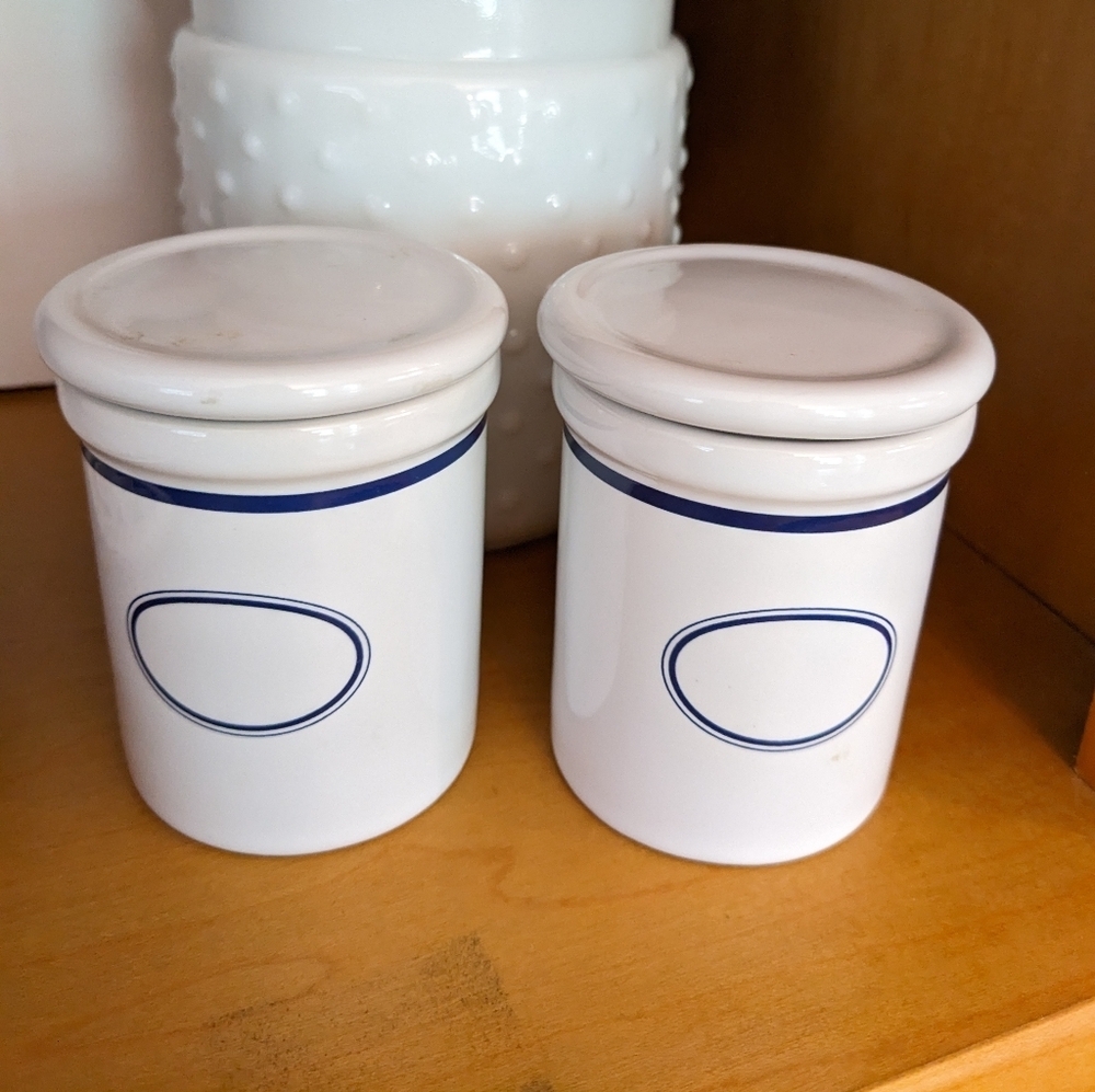 Dansk Blue White Replacement Spice Jars Set Of 2 Christianshavn Blue by Dansk